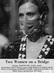 Two Women on a Bridge
